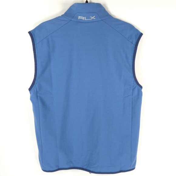 NWT RLX RALPH LAUREN GOLF Mock Neck Full Zip Wicking Tech Terry Hybrid Vest Sz S - Picture 3 of 14